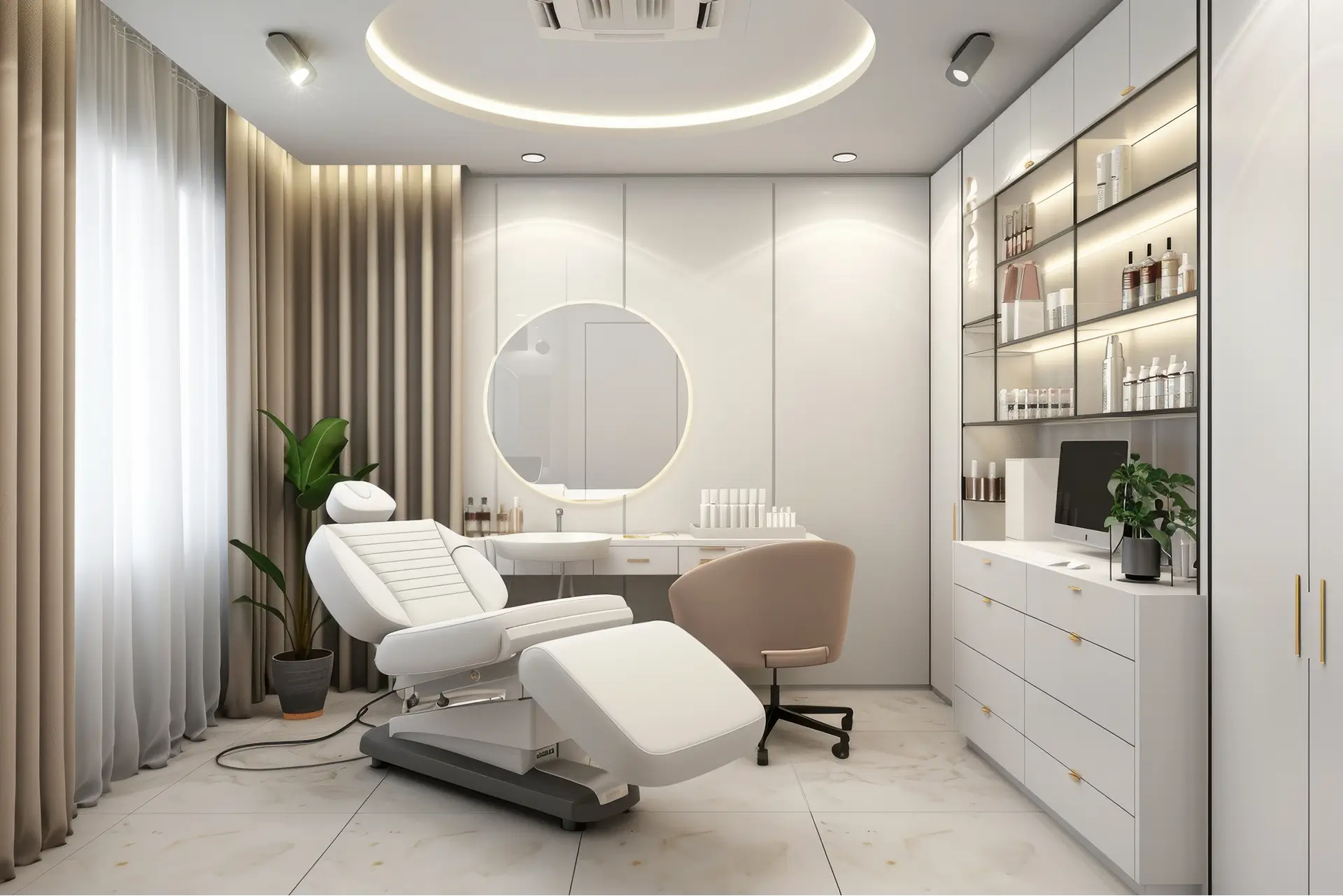 Private spa treatment room at Aura Day Spa in Thunder Bay